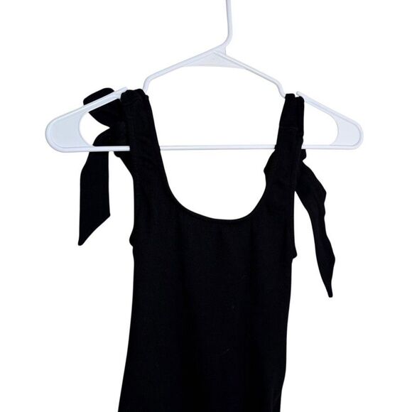 Petal & Pup One Piece Women's 2 Black Tie Sleeveless Tie Ribbed Solid - Picture 2 of 9